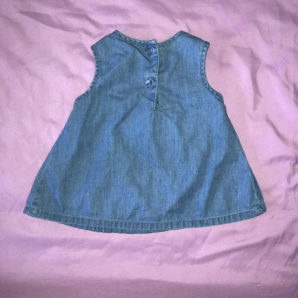 BABY GIRL CHAMBRAY TOP 12-18 MONTHS - Picture 2 of 2